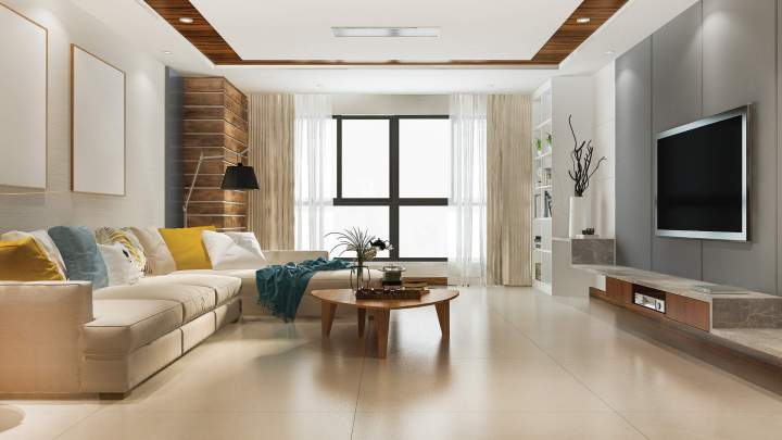 Intérieur élégant et spacieux en Île-de-France